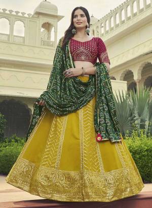 Grab These Designer Look Lehenga Choli in Fine Colored.These Lehenga is Fabricated On Georgette Pair With Georgette Blouse And Gajji Silk Dupatta.Its Beautified With Heavy Designer Work.