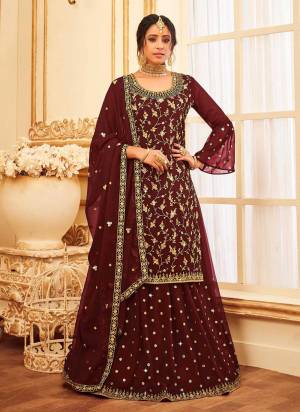 Grab These Fine Colored Suit Piar With Bottom And Dupatta.These Top And Dupatta Are Fabricated On Georgette Pair With Georgette Bottom.Its Beautified With Heavy Jari,Sequance Embroidery Work. 