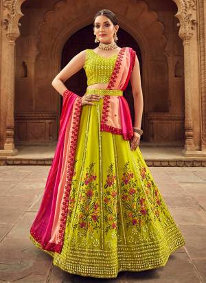 Bold And Beautiful Looking Lehenga Choli is Here,These Lehenga And Blouse Are Fabricated On Georgette Pair With Georgette Dupatta.Its Beautified With Heavy Thread,Sequance Embroidery Work.