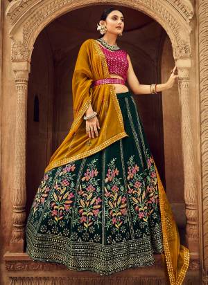 Bold And Beautiful Looking Lehenga Choli is Here,These Lehenga And Blouse Are Fabricated On Georgette Pair With Georgette Dupatta.Its Beautified With Heavy Thread,Sequance Embroidery Work.