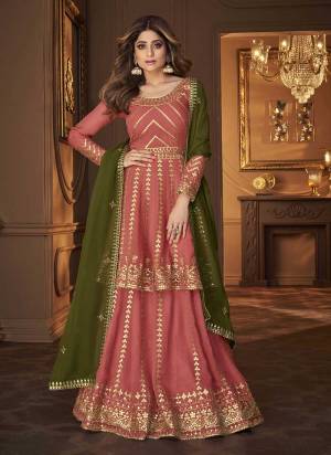 Flaunt Your Rich And Elegant Taste Wearing This Designer Suit in All Over Beautiful Colored.These Top And Bottom Are Fabricated on Georgette Based Pair With Georgette Dupatta.Its Beautified With Heavy Sequance Embroidery Work.