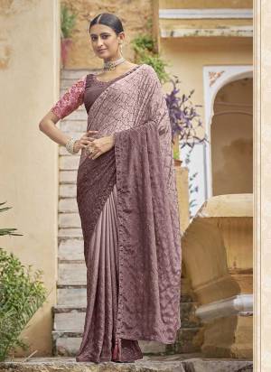 Grab These Fine Colored Saree Pair With Blouse.These Saree And Blouse Are Fabricated On Chinon.Its Beautified With Pedding,Thread,Sequance Embroidery Work.