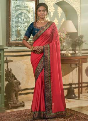 For A Beautiful Look,Grab These Saree in Fine Colored Pair With Blouse.These Saree is Fabricated On Vichitra Silk Pair With Mono Banglori Blouse.Its Beautified With Designer Embroidery Work Lace & Blouse.