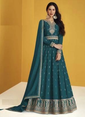 Attrective These Anarkali Suit in Fine Colored Pair With Bottom And Dupatta.These Top And Dupatta With Are Fabricated On Faux Georgette Pair With Santoon Bottom.Its Beautified With Santoon Inner.Its Beautified With Heavy Designer Sequance Embroidery Work.