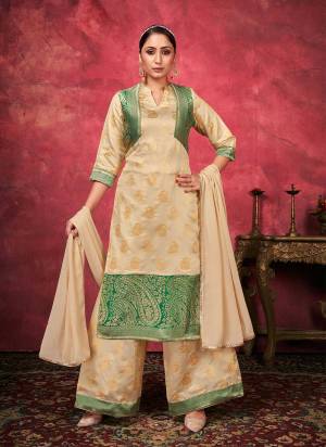 Grab This Readymade Plazzo Suits In Fine Color Top And Bottom Are Art Silk And Dupatta Are Georgette Fabricated Beautified With Wevon Designer. It Is Light In Weight And Easy To Carry All Day Long. 