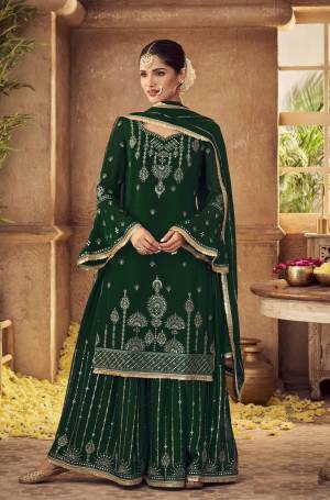 Attrective These Designer Suit in Fine Colored Pair With Bottom And Dupatta.These Top Bottom And Dupatta Are Fabricated On Faux Georgette Pair.Its Beautified With Santoon Inner.Its Beautified With Heavy Designer Embroidery Work.