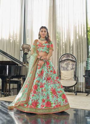 For A Designer Look,Grab These Lehenga Choli in Fine Colored.These Lehenga And Blouse Are Fabricated On Art Silk Pair With Soft Net Dupatta.Its Beautified With Digital Printed,Dori,Sequance Embroidery,Stone Work.