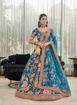 For A Designer Look,Grab These Lehenga Choli in Fine Colored.These Lehenga And Blouse Are Fabricated On Art Silk Pair With Soft Net Dupatta.Its Beautified With Digital Printed,Dori,Sequance Embroidery,Stone Work.