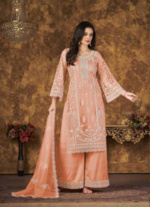 Grab These Plazzo Suit in Fine Colored Pair With Bottom And Dupatta.These Top And Dupatta Are Fabricated On Net Pair With Santoon Bottom.Its Beautified With Santoon Inner.Its Beautified With Heavy Designer Thread Embroidery Work.