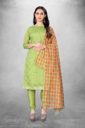 Grab These Suit in Fine Colored Pair With Bottom And Dupatta.These Top Are Chanderi And Dupatta Are Fabricated On Cotton With Digital Printed Pair With Santoon Bottom.Its Beautified With Designer Embroidery Work And Digital Printed Dupatta.