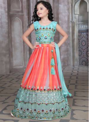 For A Designer Look,Grab These Kidswear Readymade Lehenga Choli in Fine Colored.These Lehenga And Blouse Are Fabricated On Georgette Pair With Georgette Dupatta.Its Beautified With Designer Embroidery Work.