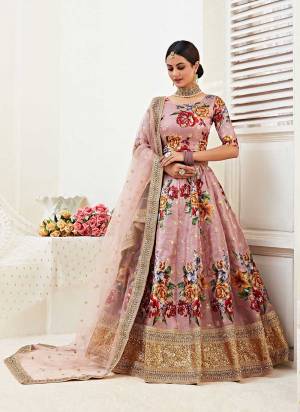 For A Designer Look,Grab These Lehenga Choli in Fine Colored.These Lehenga And Blouse Are Fabricated On Banglori Satin Pair With Net Dupatta.Its Beautified With Designer Floral Printed,Jari,Dori,Sequance Embroidery Work.