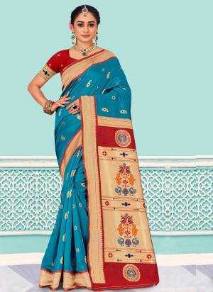 Look These Saree in Fine Colored.These Saree And Blouse is Fabricated On Silk.Its Beautified With Heavy Wevon Designer Work.