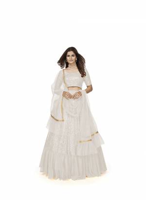 For A Designer Look,Grab These Lehenga Choli in Fine Colored.These Lehenga And Blouse Are Fabricated On Georgette Pair With Soft Net Dupatta.Its Beautified With Heavy Multy Sequance Embroidery Work.