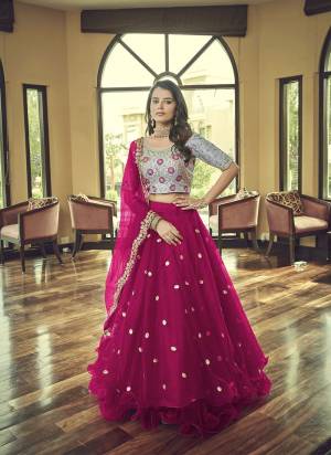 For A Designer Look,Grab These Lehenga Choli in Fine Colored.These Lehenga And Dupatta Are Fabricated On Nylone Net Pair With Kumkum Silk Blouse.Its Beautified With Heavy Thread, Sequance Embroidery Work.