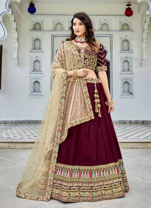 For A Designer Look,Grab These Lehenga Choli in Fine Colored.These Lehenga And Blouse Are Fabricated On Ferrari Silk Pair With Butterfly Net Dupatta.Its Beautified With Designer Multy Thread,Sequance Embroidery Work.