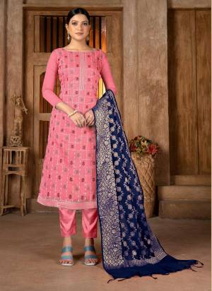 Grab These Suit in Fine Colored Pair With Bottom And Dupatta.These Top Are Banarasi Silk And Dupatta Are Fabricated On Banarasi Silk Pair With Santoon Bottom.Its Beautified With Santoon Inner.Its Beautified With Wevon Designer.