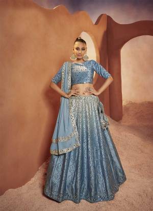 For A Designer Look,Grab These Lehenga Choli in Fine Colored.These Lehenga And Blouse Are Fabricated On Velvet Pair With Georgette Dupatta.Its Beautified With Designer Mirror,Sequance Embroidery Work.