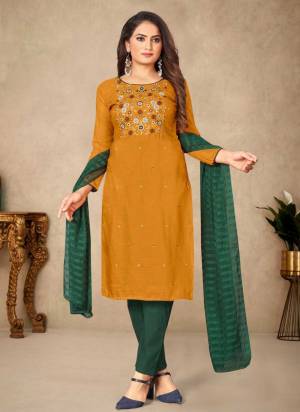 Grab These Suit in Fine Colored Pair With Bottom And Dupatta.These Top Are Parampara Cotton And Dupatta Are Fabricated On Laila Patti Pair With Indo Cotton Bottom.Its Beautified With Designer Embroidery Work.