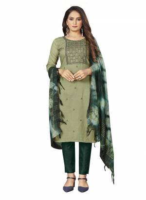 Grab These Suit in Fine Colored Pair With Bottom And Dupatta.These Top Are Parampara Cotton And Dupatta Are Fabricated On Cotton Pair With Indo Cotton Bottom.Its Beautified With Designer Embroidery Work With Printed.