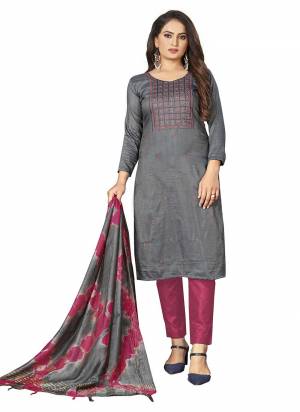 Grab These Suit in Fine Colored Pair With Bottom And Dupatta.These Top Are Parampara Cotton And Dupatta Are Fabricated On Cotton Pair With Indo Cotton Bottom.Its Beautified With Designer Embroidery Work With Printed.