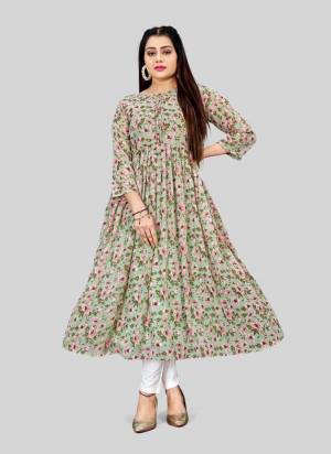 Attrective Looking These Beautiful Looking Readymade Long Kurti.These Kurti is Fabricated On Georgette.Its Beautified With Designer Printed.