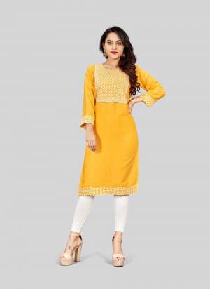 Attrective Looking These Beautiful Looking Readymade Long Kurti.These Kurti is Fabricated On Rayon.Its Beautified With Designer Embroidery Work.