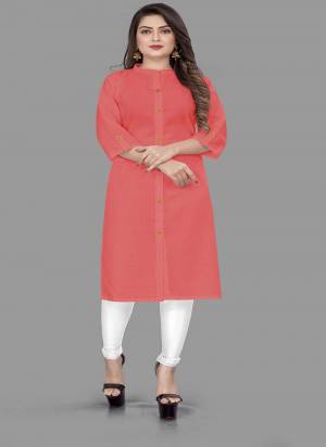 Attrective These Beautiful Looking Readymade Long Kurti.These Kurti is Fabricated On Cotton Slub.Its Beautified With Solid.