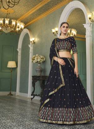 A Designer Look,Grab These Lehenga Choli in Fine Colored.These Lehenga And Blouse Are Fabricated On Georgette Pair With Georgette Dupatta.Its Beautified With Thread,Sequance Embroidery Work.