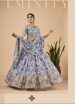 For A Designer Look,Grab These Lehenga Choli in Fine Colored.These Lehenga And Blouse Are Fabricated On Faux Georgette Pair With Faux Georgette Dupatta.Its Beautified With Heavy Jari, Sequance Embroidery Work.