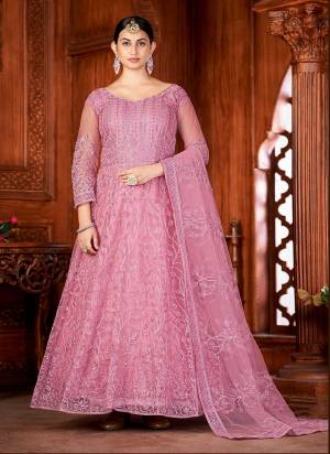 Grab These Anarkali Suit in Fine Colored Pair With Bottom And Dupatta.These Top Are Net And Dupatta Are Fabricated On Net Pair With Santoon Bottom.Its Beautified With Heavy Designer Embroidery Work.