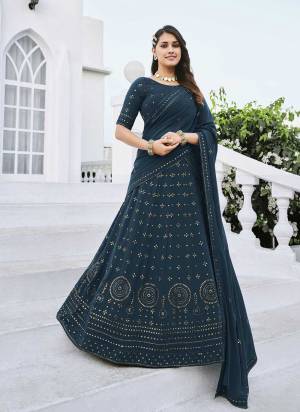 A Designer Look,Grab These Lehenga Choli in Fine Colored.These Lehenga And Blouse Are Fabricated On Georgette Pair With Georgette Dupatta.Its Beautified With Thread,Sequance Embroidery Work.