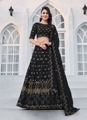 A Designer Look,Grab These Lehenga Choli in Fine Colored.These Lehenga And Blouse Are Fabricated On Georgette Pair With Georgette Dupatta.Its Beautified With Thread,Sequance Embroidery Work.