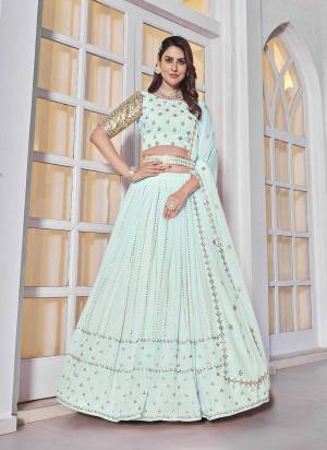 A Designer Look,Grab These Lehenga Choli in Fine Colored.These Lehenga And Blouse Are Fabricated On Georgette Pair With Georgette Dupatta.Its Beautified With Thread,Sequance Embroidery Work.