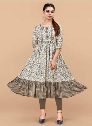 Grab These Beautiful Looking Readymade Long Kurti.These Kurti is Fabricated On Rayon.Its Beautified With Digital Printed With Mirror Hand Embroidery Work.