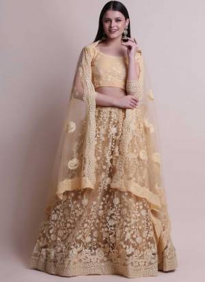 For A Designer Look,Grab These Lehenga Choli in Fine Colored.These Lehenga Choli Are Net And Dupatta Are Fabricated On Net Pair.Its Beautified With Fancy Designer Embroidery Work.