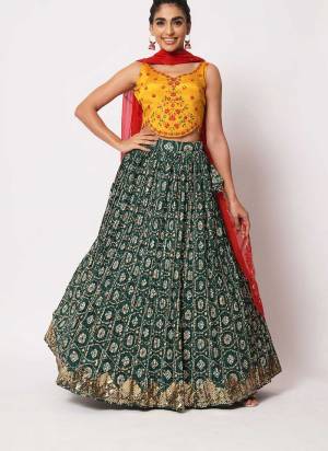 A Designer Look,Grab These Lehenga Choli With Dupatta in Fine Colored.These Lehenga And Blouse Are Fabricated On Art Silk Pair With Art Silk Dupatta.Its Beautified With Crush, Printed,Thread,Sequance Embroidery Work.