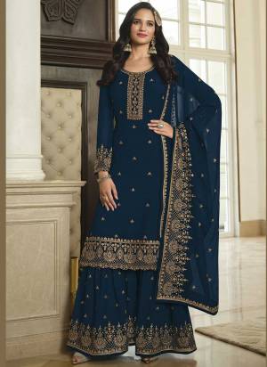 Attrective These Sharara Suit in Fine Colored Pair With Bottom And Dupatta.These Top And Dupatta Are Faux Georgette And Pair With Faux Georgette Bottom.Its Beautified With Santoon Inner.Its Beautified With Heavy Designer Sequance Embroidery Work.