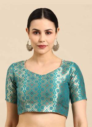 Grab These Beautiful Fine Colored Readymade Blouse.Its Fabricated On Banarasi Silk Come With Wevon Jacquard Designer.Buy Now.