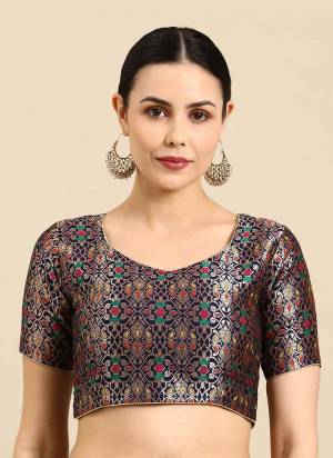 Grab These Beautiful Fine Colored Readymade Blouse.Its Fabricated On Banarasi Silk Come With Wevon Jacquard Designer.Buy Now.