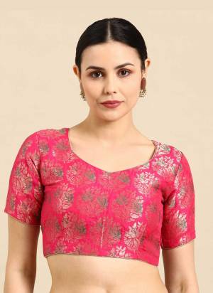 Grab These Beautiful Fine Colored Readymade Blouse.Its Fabricated On Banarasi Silk Come With Wevon Jacquard Designer.Buy Now.