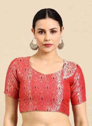 Grab These Beautiful Fine Colored Readymade Blouse.Its Fabricated On Banarasi Silk Come With Wevon Jacquard Designer.Buy Now.