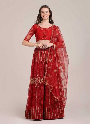 For A Designer Look,Grab These Lehenga Choli in Fine Colored.These Lehenga Choli Are Net And Dupatta Are Fabricated On Net Pair.Its Beautified With Fancy Designer Embroidery Work.