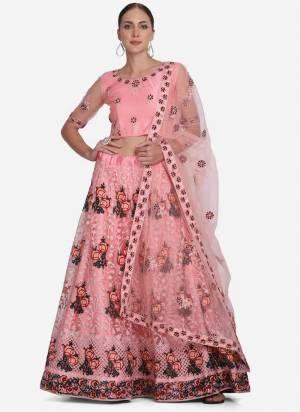 For A Designer Look,Grab These Lehenga Choli in Fine Colored.These Lehenga Choli Are Net And Dupatta Are Fabricated On Net Pair.Its Beautified With Fancy Designer Embroidery Work.