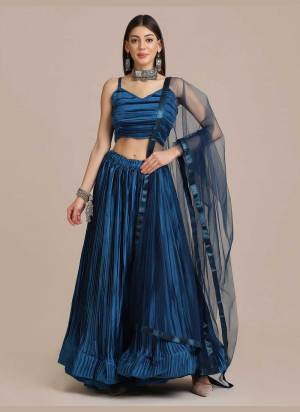 For A Designer Look,Grab These Lehenga Choli in Fine Colored.These Lehenga Choli Are Satin Silk And Dupatta Are Fabricated On Net Pair.Its Beautified With Fancy Designer Platted Solid.