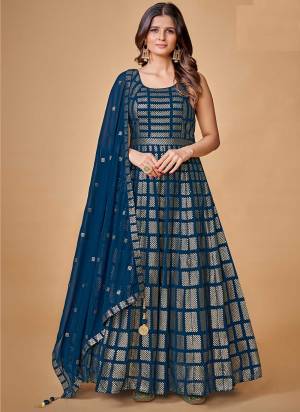 Attrective These Readymade Gown With Dupatta in Fine Colored.These Gown Are Georgette Fabricated On Georgette Dupatta.Its Beautified With Heavy Designer Sequance Embroidery Work.