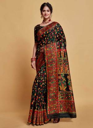 Grab These Party Wear Saree in Fine Colored.These Saree is Fabricated On Modal Silk Pair With Blouse.Its Beautified With Heavy Weaving Multy Designer.