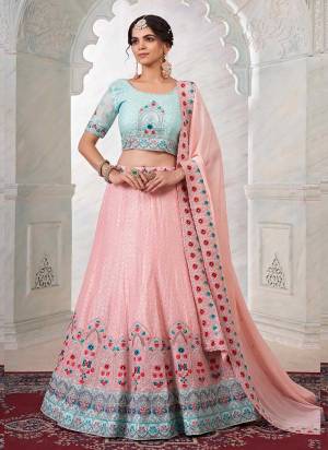 For A Designer Look,Grab These Lehenga Choli in Fine Colored.These Lehenga And Dupatta Are Fabricated On Georgette Pair With Georgette Blouse.Its Beautified With Heavy Designer Embroidery Work.