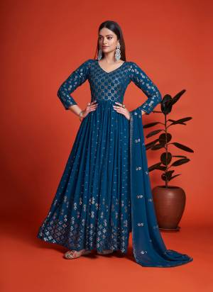 For A Designer Look,Grab These Gown With Dupatta in Fine Blooming Colored.These Gown And Dupatta Are Fabricated On Georgette Pair With American Crepe Inner.Its Beautified With Designer Thread,Sequance Embroidery Work.