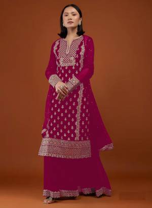 Attrective These Sharara Suit in Fine Colored Pair With Bottom And Dupatta.These Top And Bottom Are Faux Georgette And Pair With Net Dupatta.Its Beautified With Santoon Inner.Its Beautified With Heavy Designer Embroidery Work.